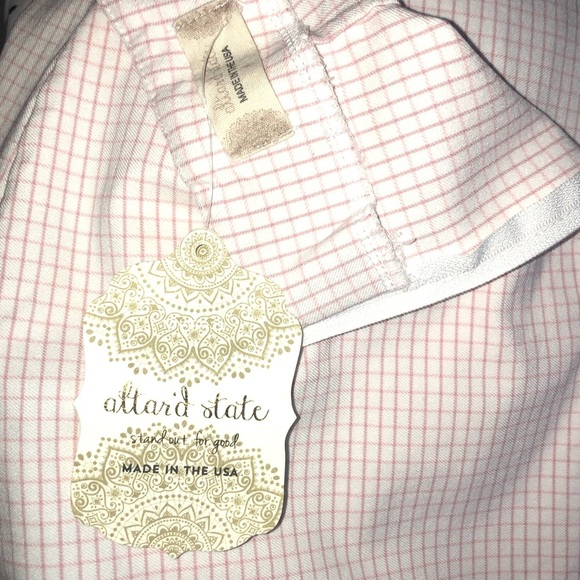 NWT Altar'd State Size Medium White/Pink Gingham Checked Print Mini Skirt - Picture 5 of 6